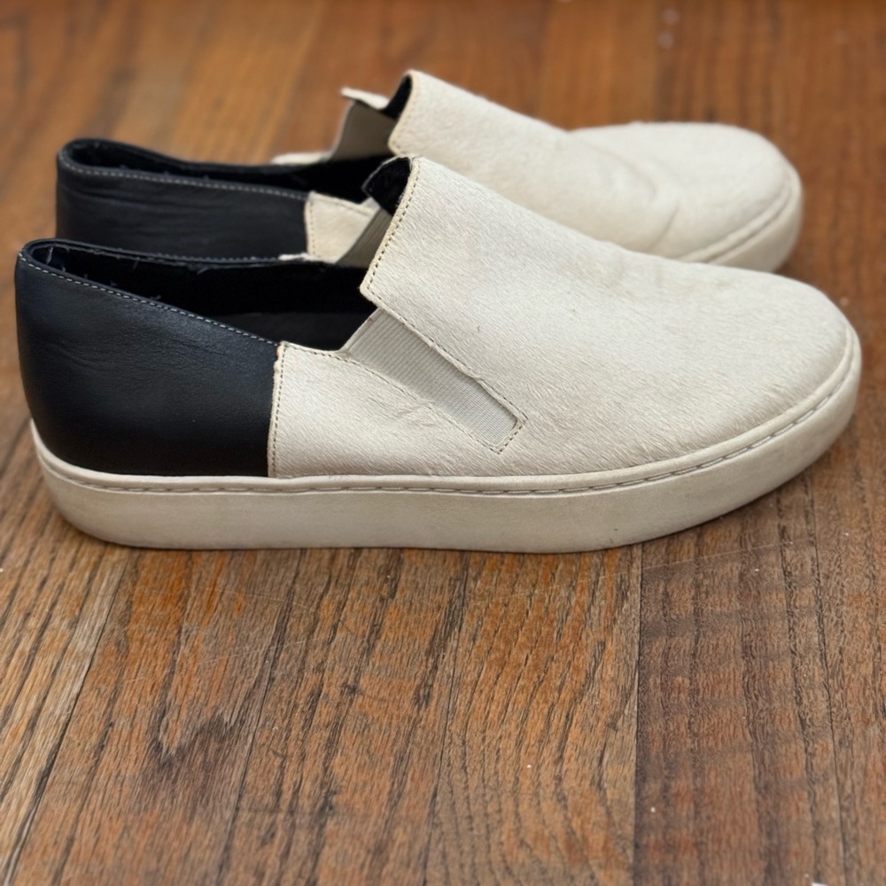 Women’s Free People Black and Cream Slip-On Shoes